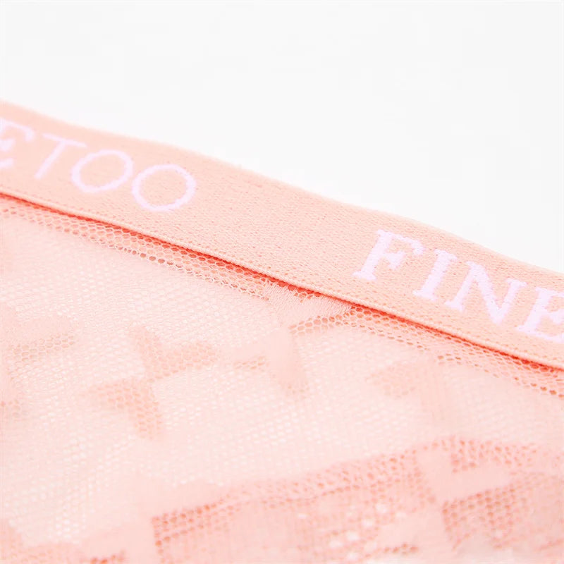 INTIMO SECRETS Women’s Sexy Lace Low-Rise Thong – Letter Waist Transparent G-String T-Back