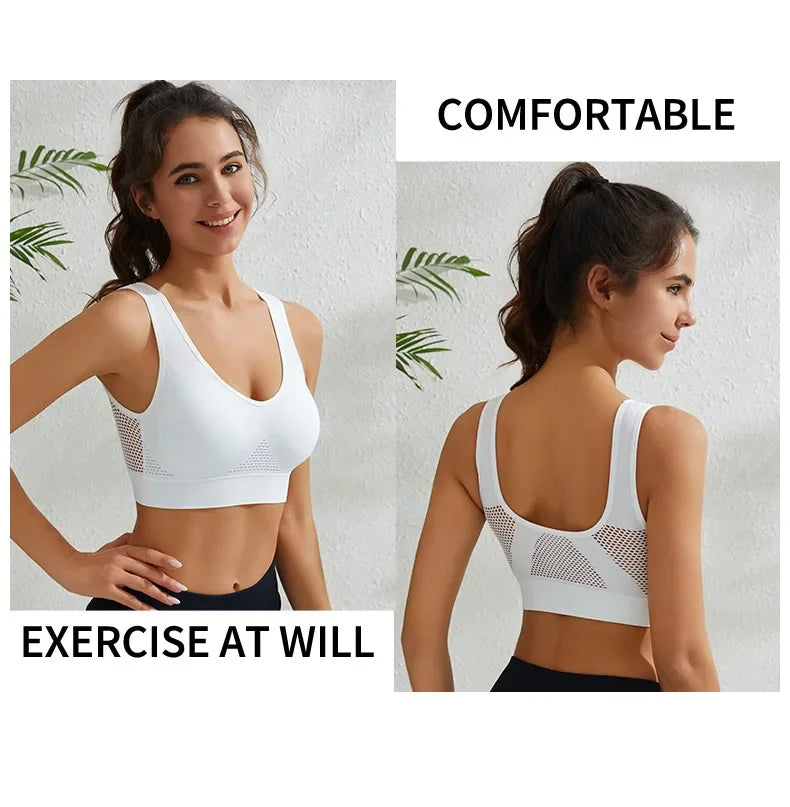 INTIMO SECRETS Women’s Wireless Sports Bra – Breathable Yoga Vest with Removable Pads