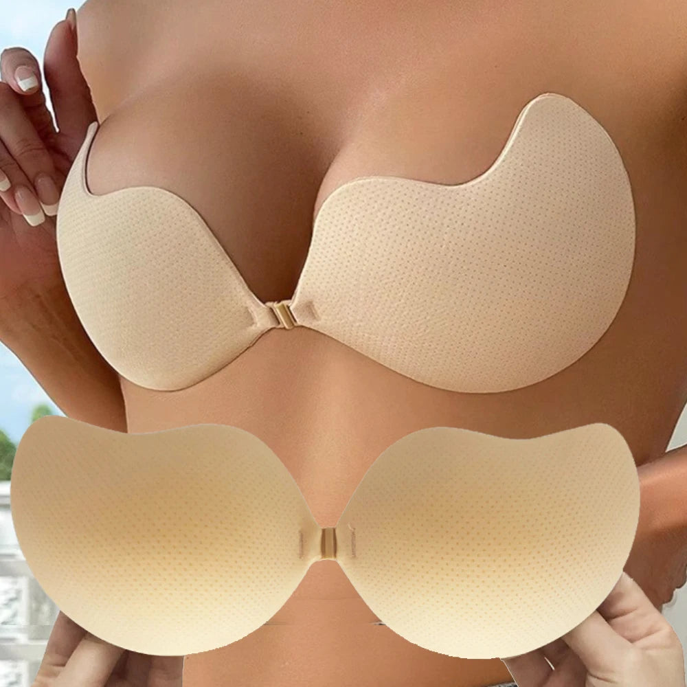 INTIMO SECRETS Mango-Shaped Silicone Nipple Covers – Self-Adhesive Invisible Push-Up Strapless Bra