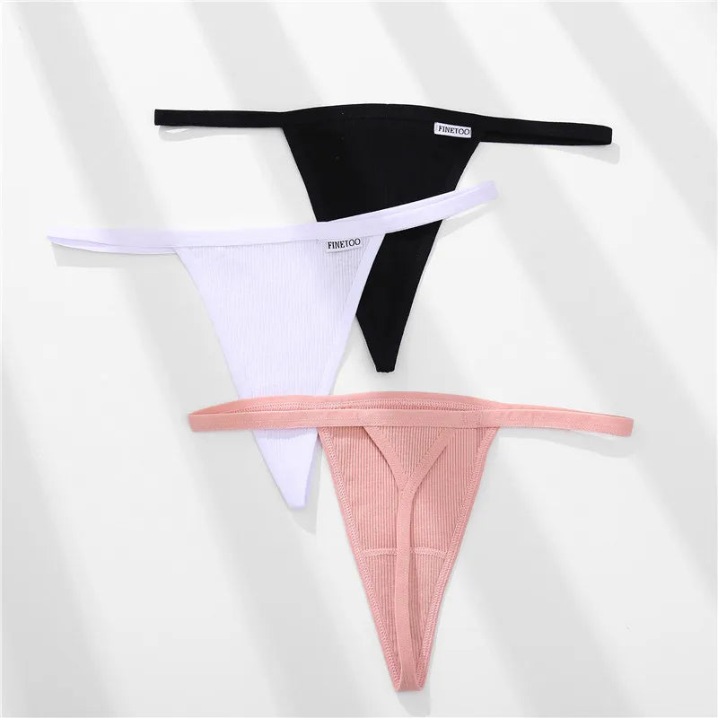 INTIMO SECRETS Cotton Thong – Seamless Low-Waist G-String Underwear for Women
