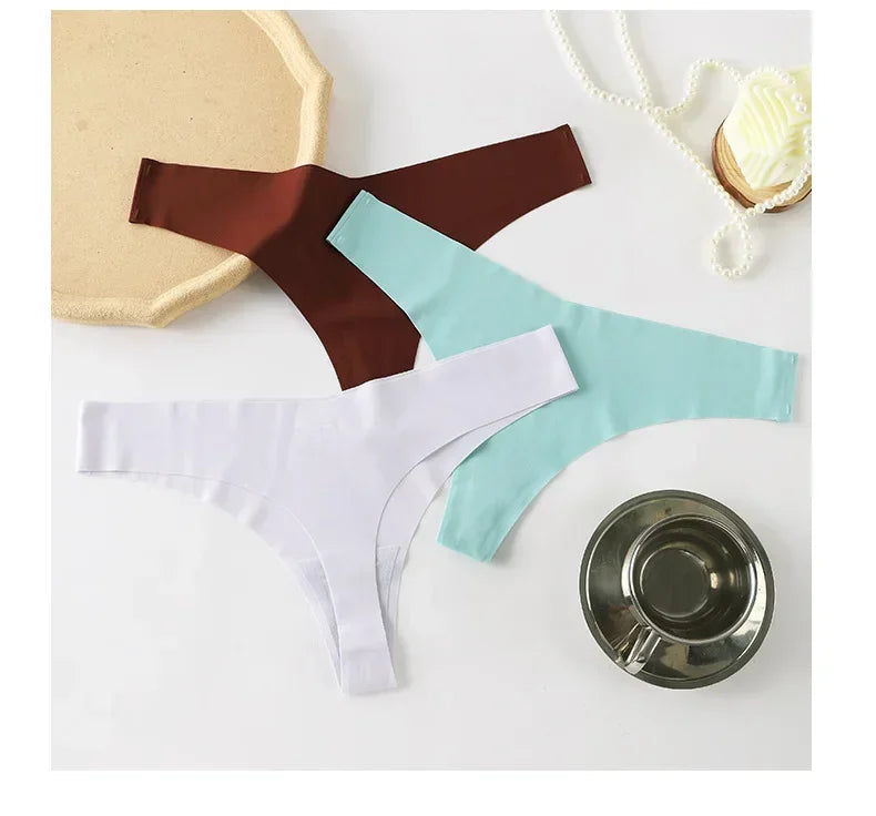INTIMO SECRETS Ice Silk Thong – Sexy G-String, Low Waist, Seamless Comfort