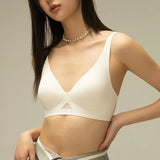 Women Wireless Bra Deep V Hollow Out Underwear Female Seamless Bras Ladies Comfortable 3/4 Cup Brassiere Girls Soft Lingerie New