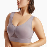 INTIMO SECRETS Wireless Sports Bra – Seamless Push-Up Crop Top