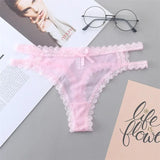 INTIMO SECRETS Women’s Summer Lace Thong – Low-Waist, Hollow-Out, Seamless & Breathable Panties