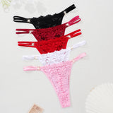 INTIMO SECRETS 5-Pack Multi-Color Plus-Size Women’s Sexy G-String Thongs – Elegant Lingerie 1XL-4XL