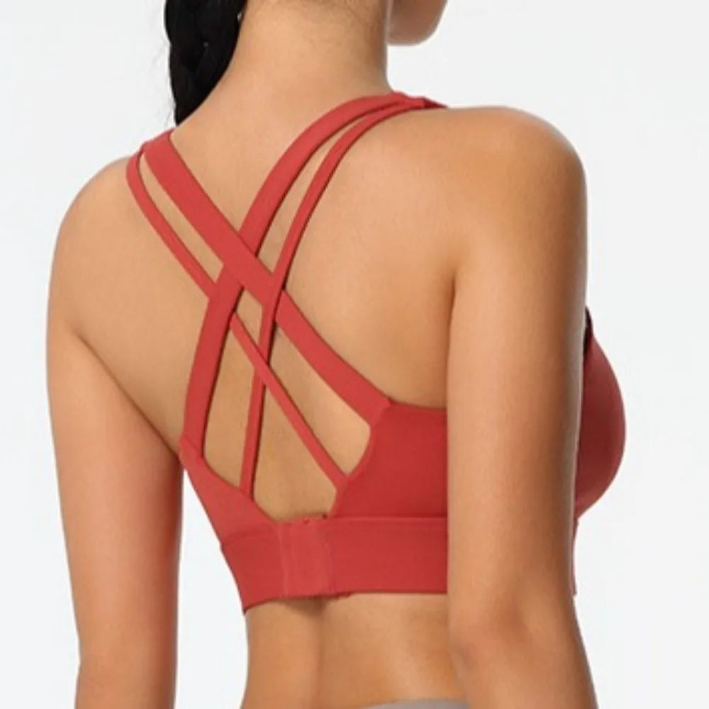 INTIMO SECRETS Women’s Seamless Sports Bra – Fixed Cup, Sweat-Absorbing Workout Top