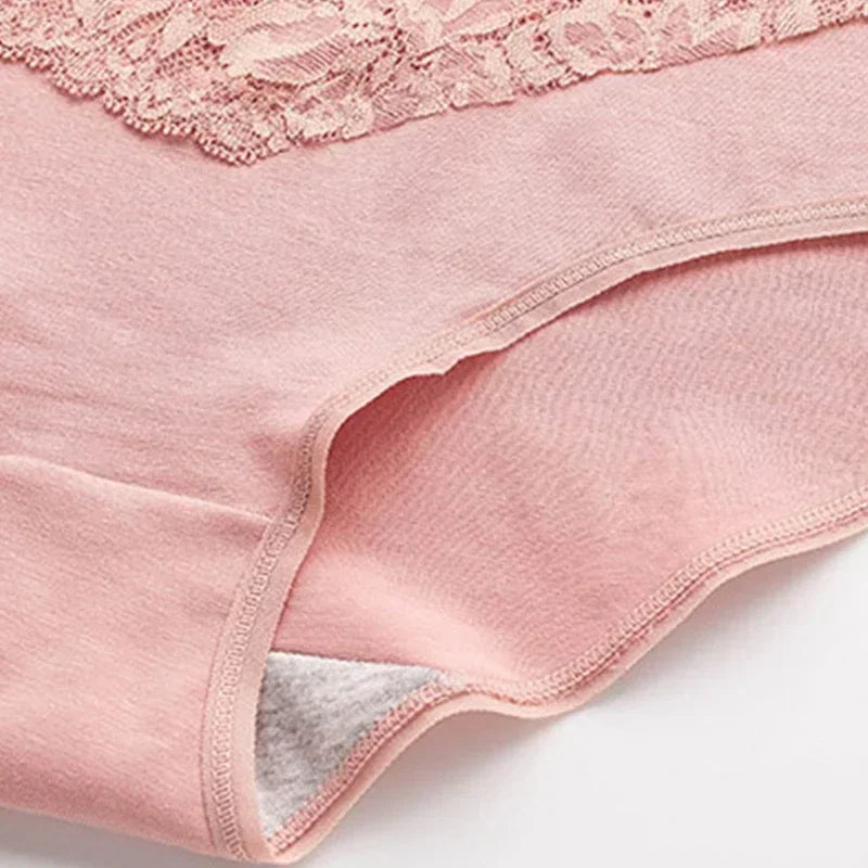 INTIMO SECRETS Women’s High-Waist Lace Cotton Panties – Comfortable & Sexy
