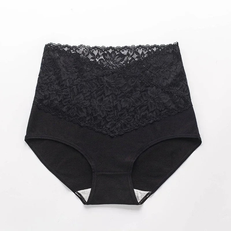 INTIMO SECRETS Women’s High-Waist Lace Cotton Panties – Comfortable & Sexy
