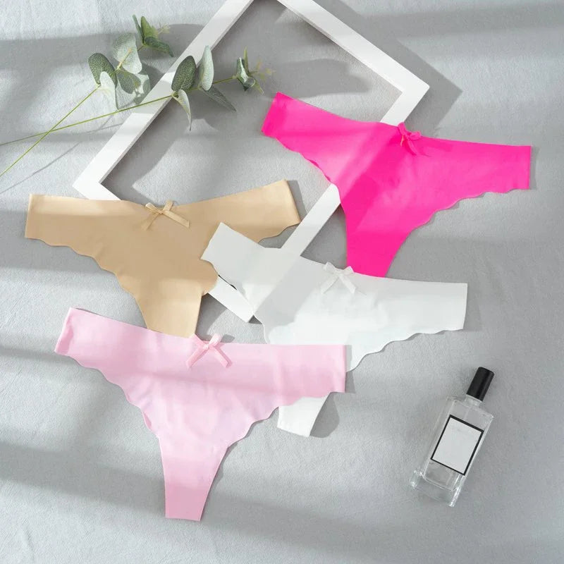 INTIMO SECRETS Seamless Thongs – Sexy Low-Waist G-String Underwear for Women