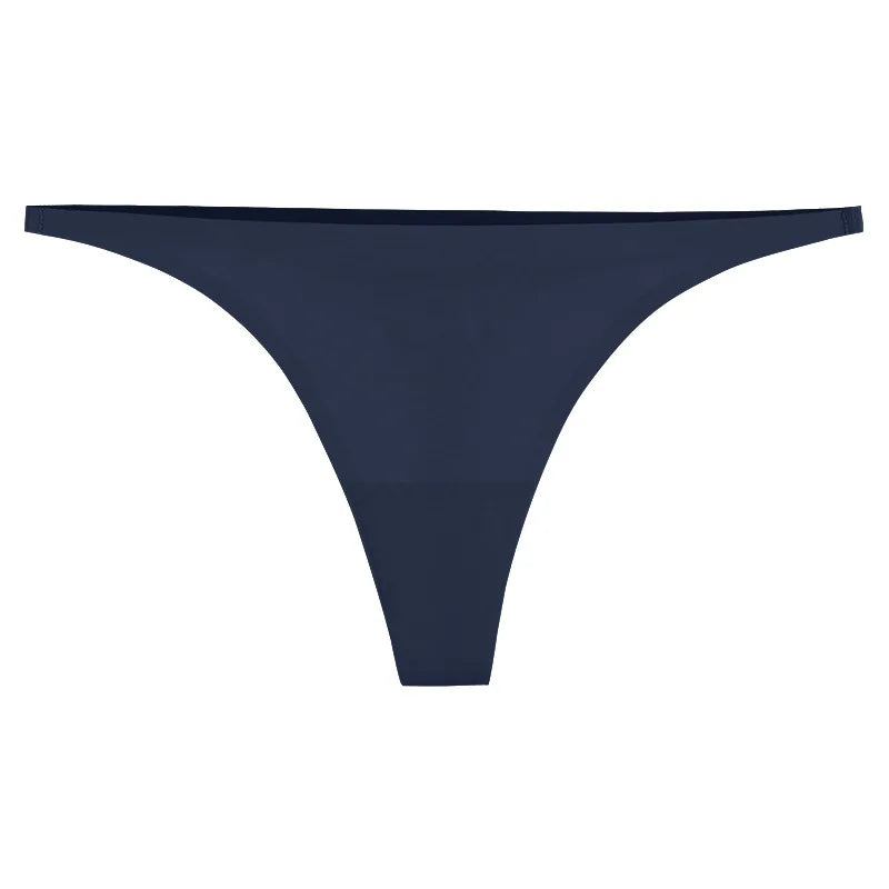 INTIMO SECRETS Women’s Ice Silk Seamless Thong – Invisible Sexy G-String for Sports & Daily Wear