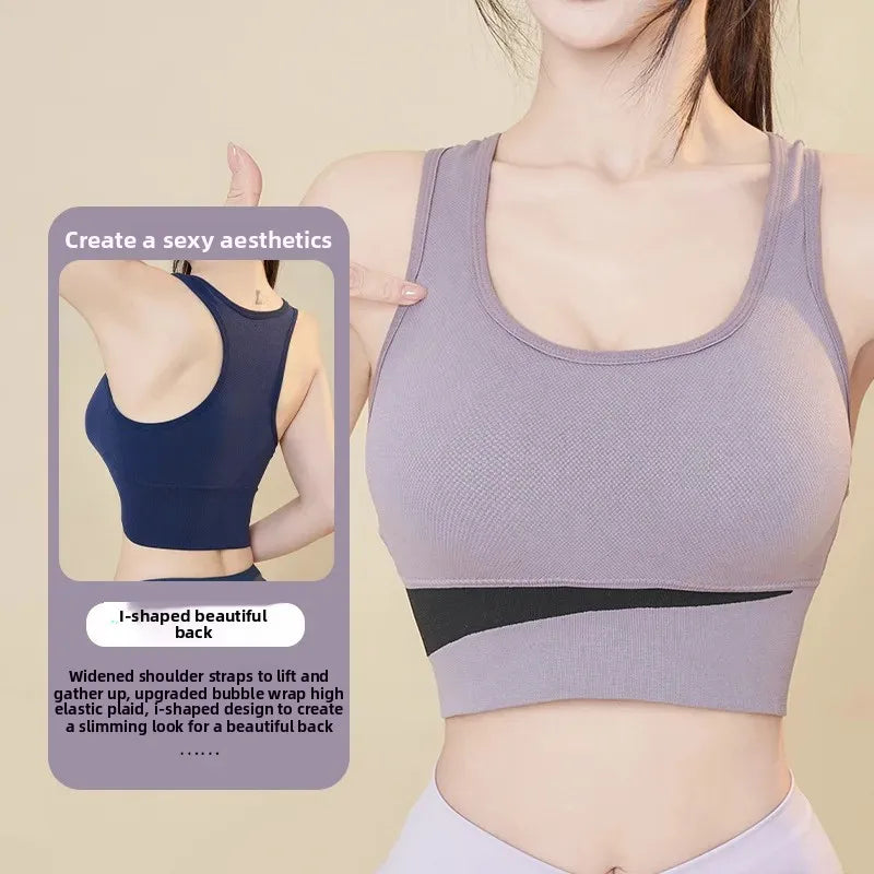 INTIMO SECRETS Women’s High-Impact Sports Bra – Large Size Wire-Free Yoga & Running Top