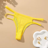 INTIMO SECRETS Transparent Hollow-Out G-String – Traceless Sexy Thong with Cotton Crotch