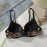 INTIMO SECRETS Leopard Print Push-Up Bra – B C Cup Comfortable