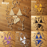 INTIMO SECRETS Women’s Hand-Crochet Bikini Set – Sexy Bohemian Beach Swimwear, Cotton Sportswear Accessories