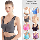 INTIMO SECRETS Front Zipper Sports Bra – Wire-Free Seamless Active Bra
