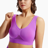 INTIMO SECRETS Wireless Sports Bra – Seamless Push-Up Crop Top