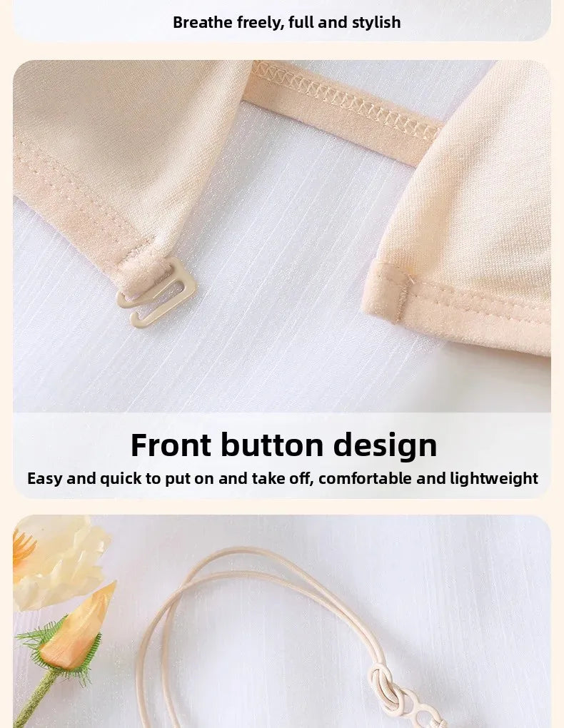 Summer Hit Low Cut Backless Pure Cotton Wrap Chest Bra Women's Sexy Interest Triangle Cup Strapless Underwear Intimate Apparel
