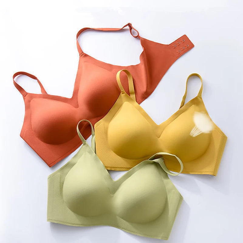 INTIMO SECRETS Push Up Seamless Bra – Soft Wireless Lingerie for Women
