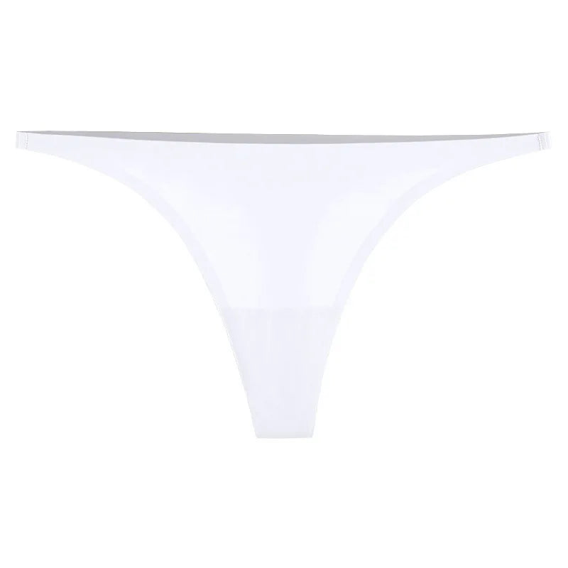 INTIMO SECRETS Women’s Ice Silk Seamless Thong – Invisible Sexy G-String for Sports & Daily Wear