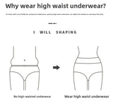 INTIMO SECRETS High Waist Cotton Briefs - V-Neck Lace Abdomen Control