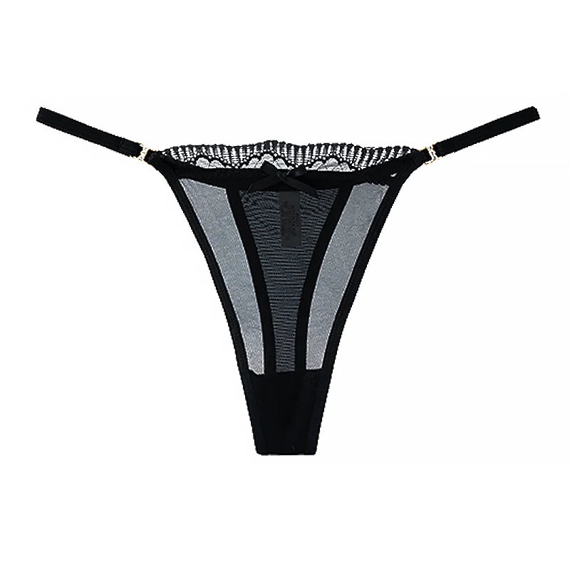INTIMO SECRETS Transparent Mesh G-String – Soft Low-Rise Sexy Thong & Breathable Daily Lace Lingerie