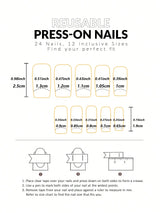 24pcs/set short square fake nails for women cute bride heart white french tips faux ongles y2k press on false nail supplies