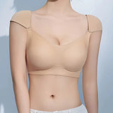INTIMO SECRETS Seamless Invisible Bra – Supportive Comfort for Large Breasts & Small Shoulders with Removable Pads