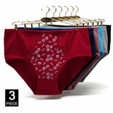 INTIMO SECRETS 3PCS Cotton Panties – Plus Size Women’s Cozy Lingerie
