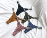 INTIMO SECRETS Sexy Rhinestone Low-Rise Thong for Women