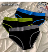 3Pcs/set Women's Panties Cotton Sports Briefs Middle Waist Solid Color Underwear Soft Breathable Underpants Female Sexy Lingerie