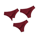 3Pcs/Set Seamless Panties Women Underwear Ice Silk Underpants Low Rise Female Solid Color Ultra-thin Sexy Lingerie