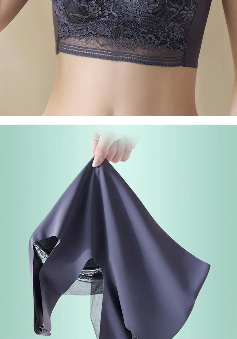 INTIMO SECRETS Wireless Lace Bra – Large Size Summer Bralette for Women