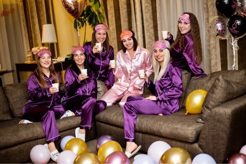 Womens Silk Satin Pajamas Set Sleepwear Pijama Women's Loungewear Pajamas Suit Female Sleep Two Piece Set Feminino Fofo Pyjamas