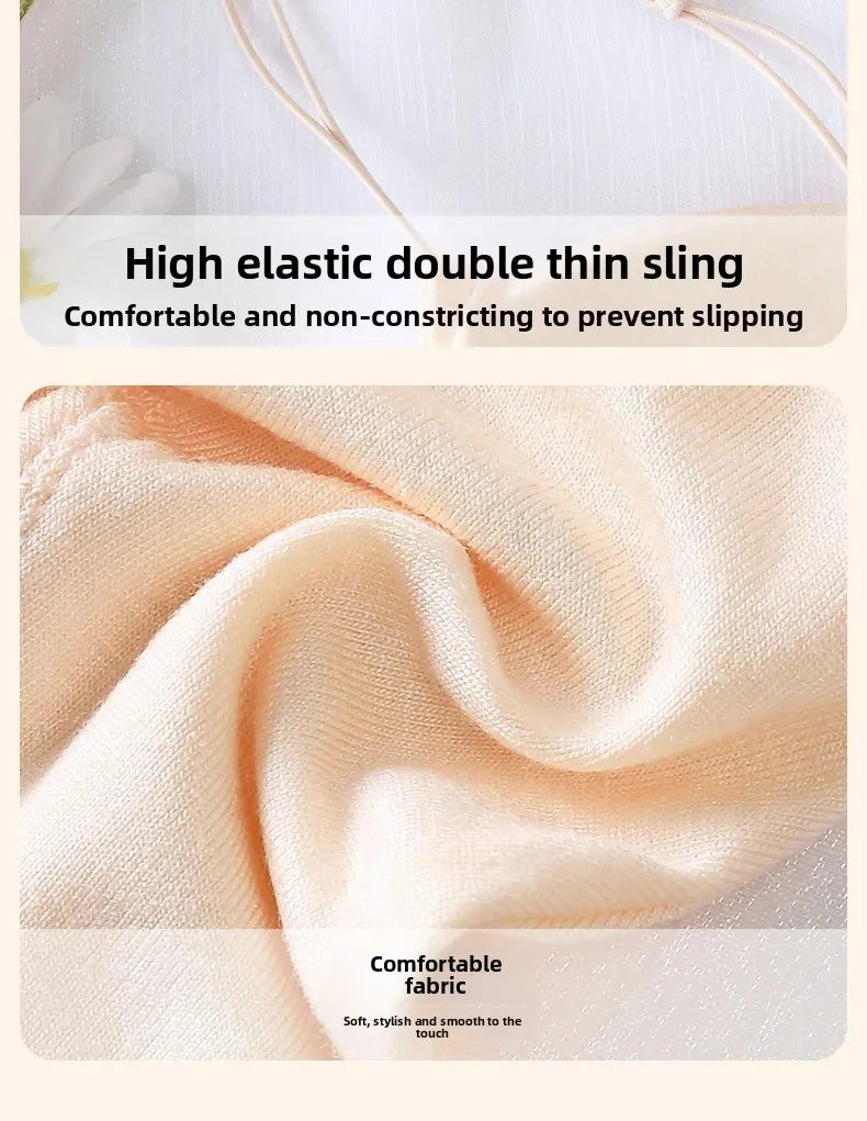 Summer Hit Low Cut Backless Pure Cotton Wrap Chest Bra Women's Sexy Interest Triangle Cup Strapless Underwear Intimate Apparel