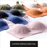 INTIMO SECRETS Detachable Pad Seamless Ice Silk Bra – Wireless, Breathable, Push-Up, Yoga Vest