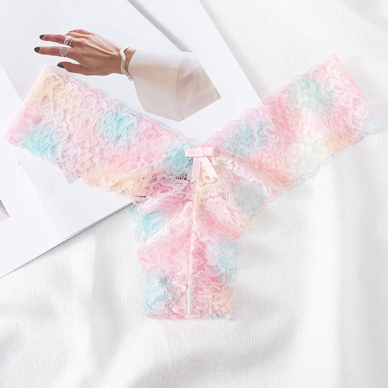 INTIMO SECRETS Women’s Ruffles Seamless T-Back Thong – Sexy G-String Underwear 1PCS