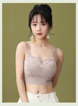 INTIMO SECRETS Women’s Plus-Size Lace Lounge Bra – Quick-Dry, Stretch, Solid Color