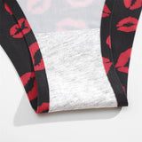 4Pcs/Set Graphic Print Briefs Women Seamless Ultra-thin Panties Sexy Low Waist Leopard Love Underwear Girls Breathable Lingerie