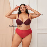 INTIMO SECRETS Front Buckle Shaper Bra - Smoothing Wide Band Plus Size