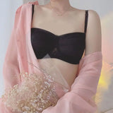 INTIMO SECRETS Women’s Mesh Lace Transparent Bra – Seamless Push-Up Invisible Lingerie for Wedding