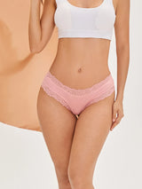 4Pcs/Set Women's Cotton Panties Lace Sexy Brazilian Pants Floral Lace Underwear Trendy Patchwork Briefs  Female Soft Underpants