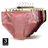 INTIMO SECRETS 3PCS Cotton Panties – Plus Size Women’s Cozy Lingerie