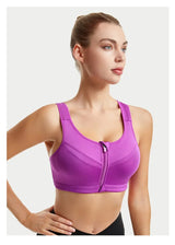 INTIMO SECRETS Women’s Shockproof Sports Bra – Front Zipper Yoga Vest