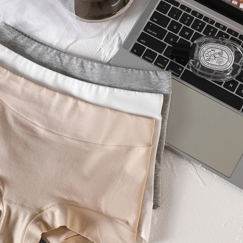 INTIMO SECRETS 3PCS Women’s Cotton Boxer Panties – Plus Size Lingerie