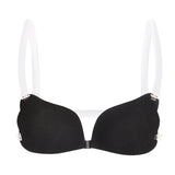 INTIMO SECRETS Women’s Silicone Nipple Cover – Invisible Push-Up Bra with Transparent Straps, Backless & Reusable