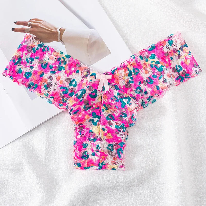 INTIMO SECRETS Women’s Ruffles Seamless T-Back Thong – Sexy G-String Underwear 1PCS