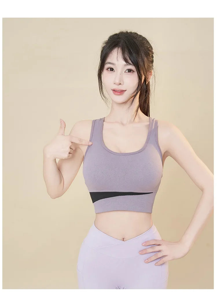 INTIMO SECRETS Women’s High-Impact Sports Bra – Large Size Wire-Free Yoga & Running Top