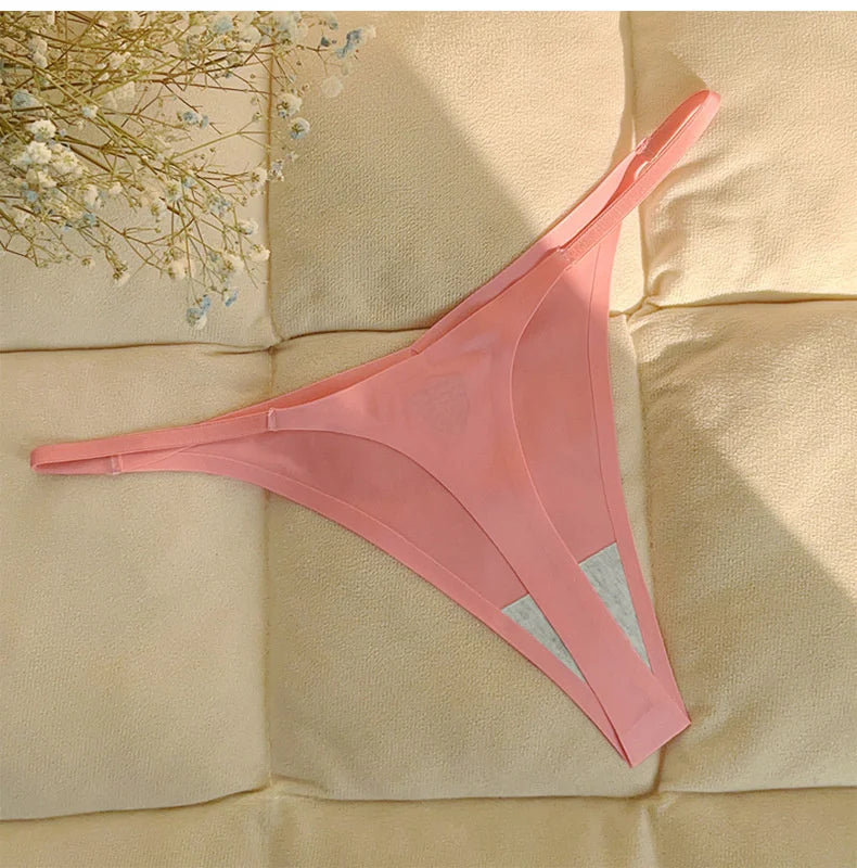 INTIMO SECRETS Ruffles Seamless Thong – Invisible T-Back Underwear for Women