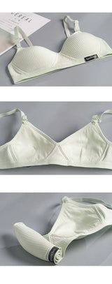 INTIMO SECRETS Women’s Wireless V-Shaped Bra – Seamless, Comfortable AB Cup