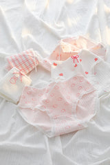 INTIMO SECRETS Women’s Cute Cartoon Fruit Cotton Seamless Panties – Strawberry Print